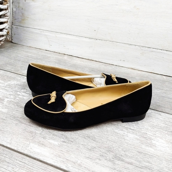 New! Trottere Cheyenne Black Suede Combo Slip On Dress Flats**Priced to Sell** - Picture 3 of 10